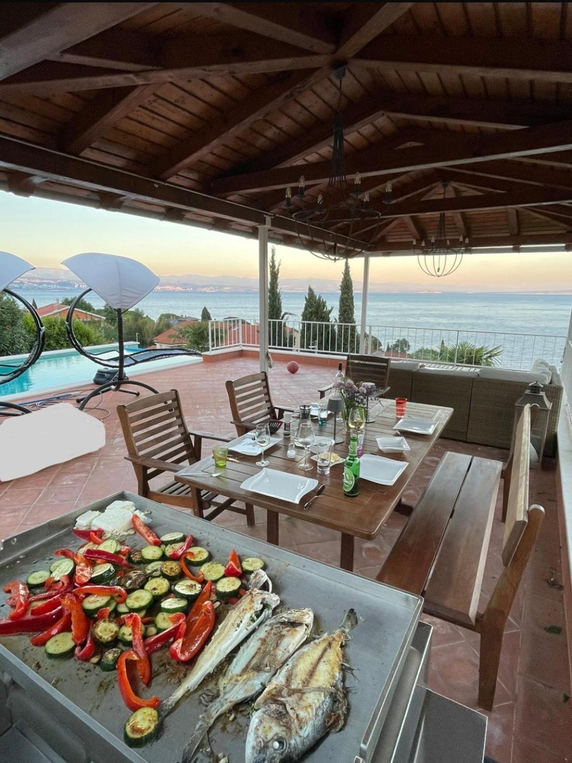 Villa Lovran - 150M To The Beach - Infinity Pool - Incredible Sea View - Fitness Room 외부 사진