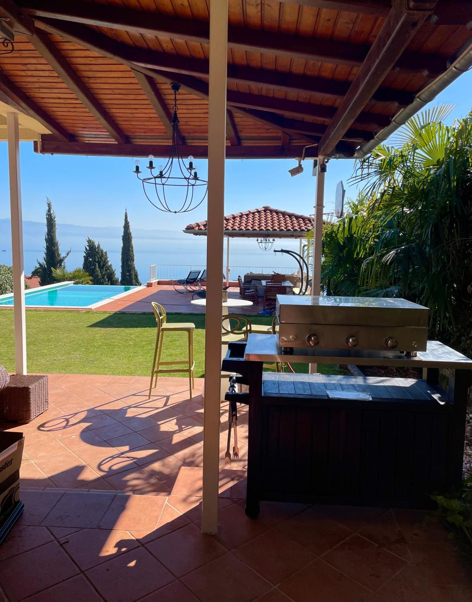 Villa Lovran - 150M To The Beach - Infinity Pool - Incredible Sea View - Fitness Room 외부 사진